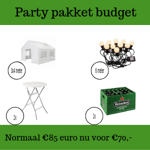 Party pakket budget huren in Roosendaal
