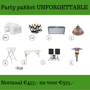 Party pakket unforgettable huren in Roosendaal